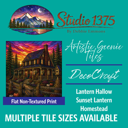 DecoCraft - Studio 1375 - Scenic Tiles Series - Lantern Hallow - Sunset Lantern Homestead
