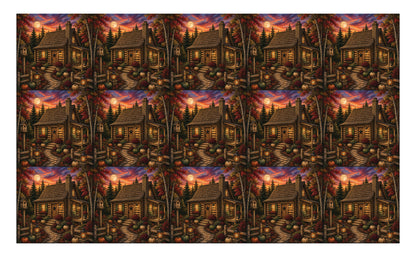 DecoCraft - Studio 1375 - Scenic Tiles Series - Lantern Hallow - Whispering Pines Cabin
