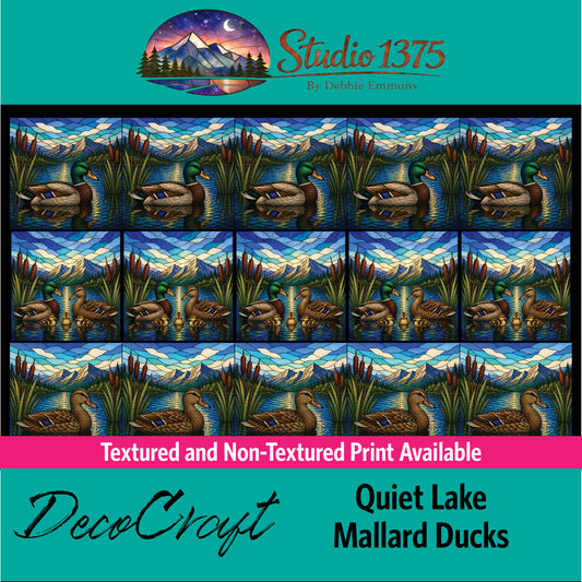 DecoCraft - Studio 1375 - Scenic Elevated Texture Tiles - Quiet Lake - Mallard Ducks Assortment