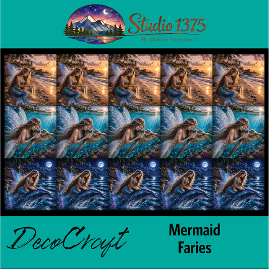 DecoCraft - Studio 1375 - Scenic Tiles Series - Mermaid Faries