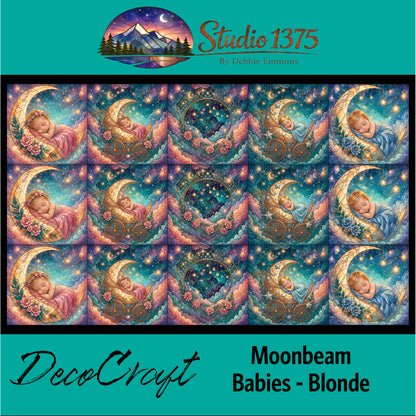 DecoCraft - Studio 1375 - Scenic Tiles Series - Moonbeam Babies - Blonde