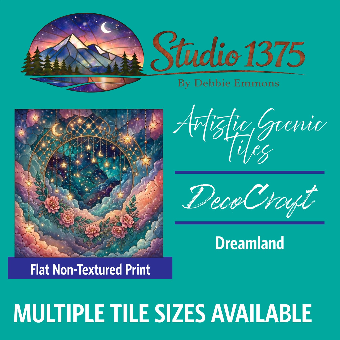 DecoCraft - Studio 1375 - Scenic Tiles Series - Moonbeam Babies - Dreamland