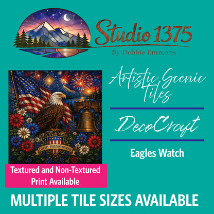 DecoCraft - Studio 1375 - Scenic Elevated Texture Tiles - Eagles Watch