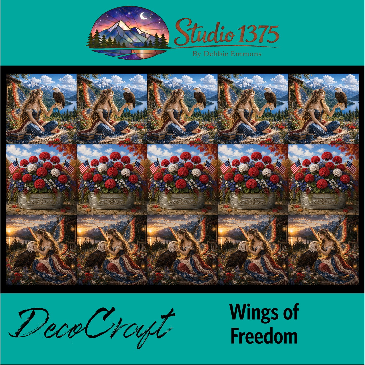 DecoCraft - Studio 1375 - Scenic Tiles Series - Wings of Freedom - Faries
