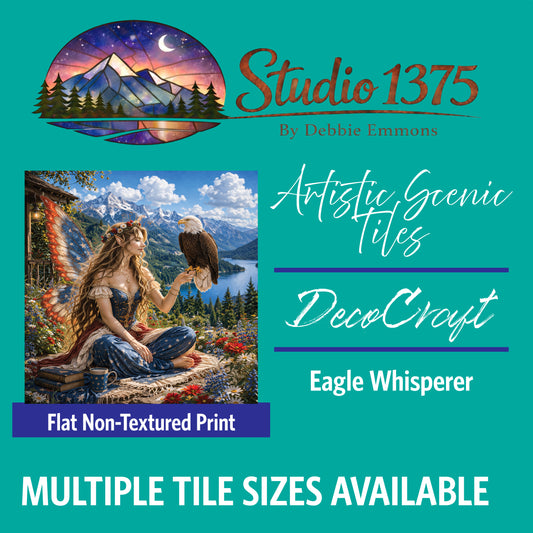 DecoCraft - Studio 1375 - Scenic Tiles Series - Faries - Sunset Wings