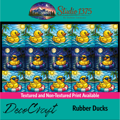 DecoCraft - Studio 1375 - Scenic Elevated Texture Tiles -Rubber Ducks Assortment