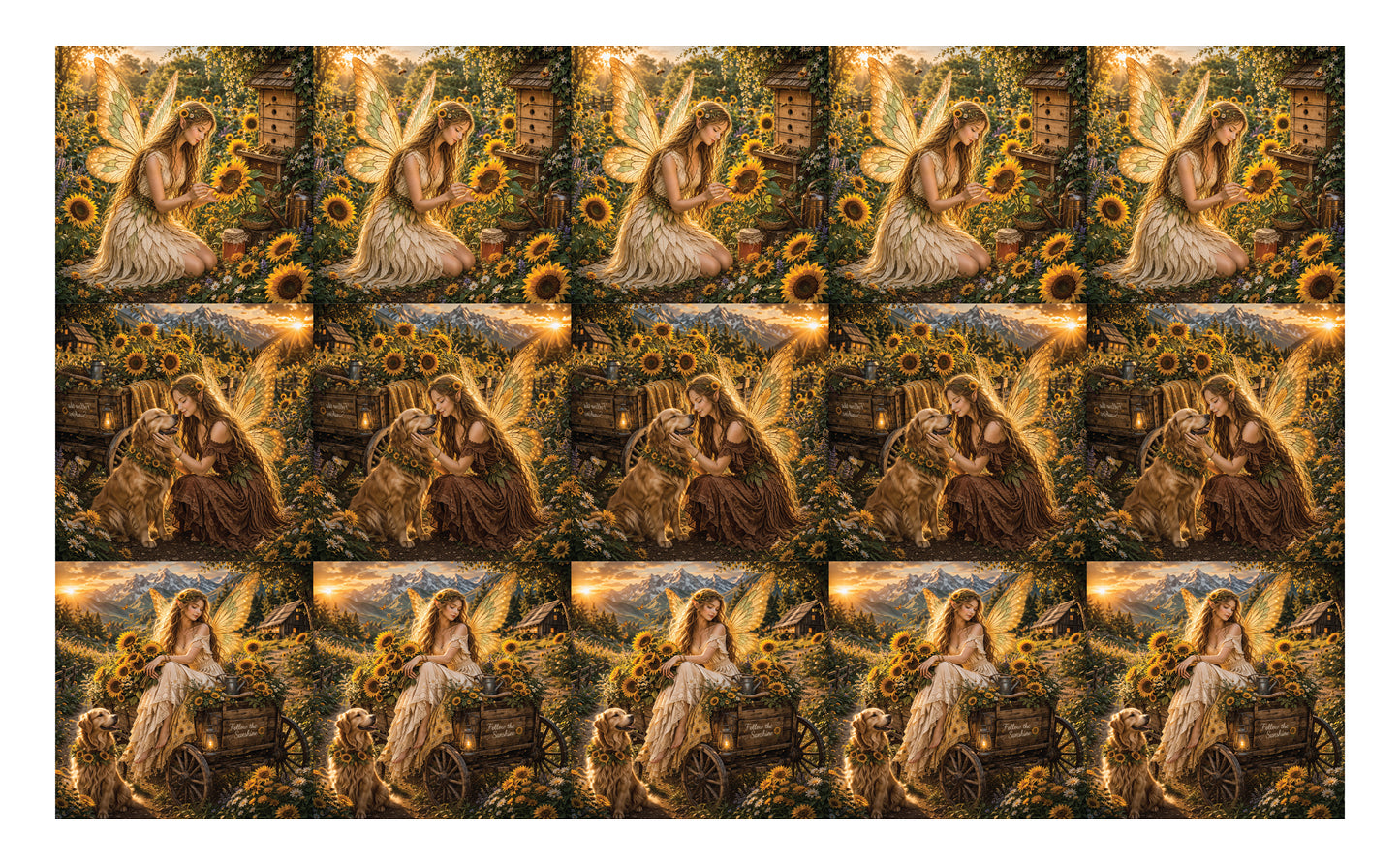 DecoCraft - Studio 1375 - Scenic Tiles Series - Sunflower Faries
