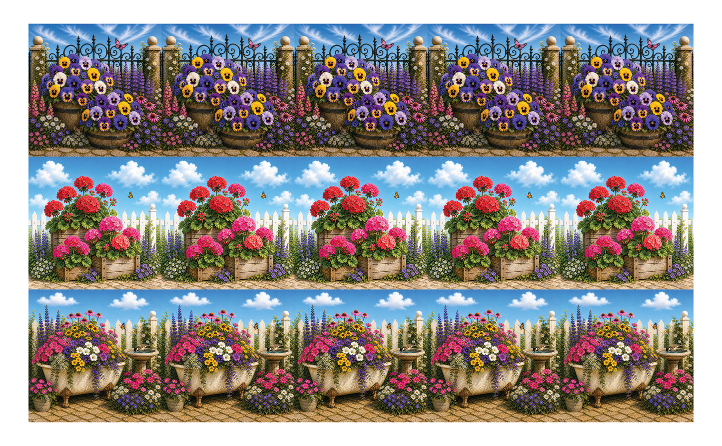 DecoCraft - Studio 1375 - Scenic Tiles Series - Sunlit Garden