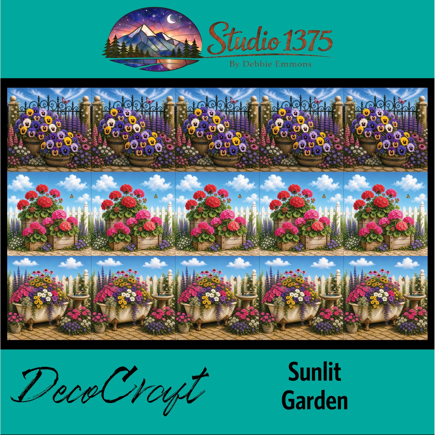 DecoCraft - Studio 1375 - Scenic Tiles Series - Sunlit Garden