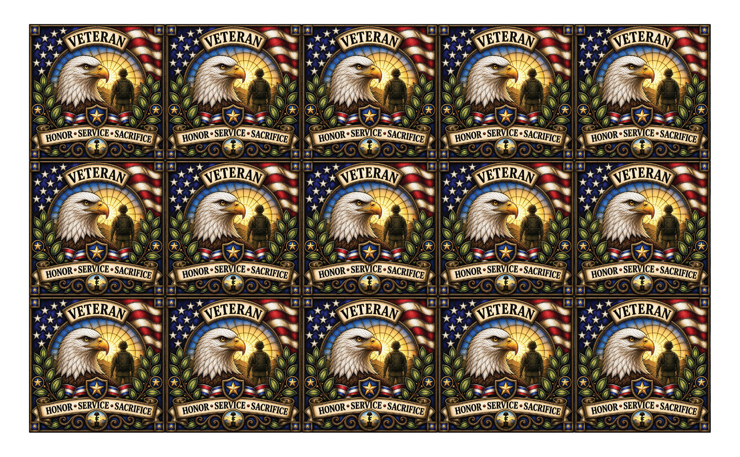 DecoCraft - Studio 1375 - Scenic Elevated Texture Tiles - Everyday Heroes - Veteran