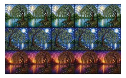DecoCraft - Studio 1375 - Scenic Elevated Texture Tiles - Whispering Willows Assortment