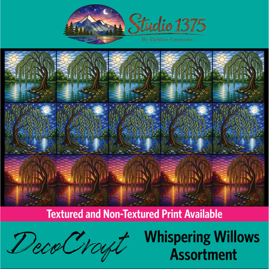DecoCraft - Studio 1375 - Scenic Elevated Texture Tiles - Whispering Willows Assortment