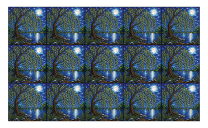 DecoCraft - Studio 1375 - Scenic Elevated Texture Tiles - Whispering Willows - Moonlight