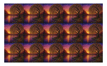 DecoCraft - Studio 1375 - Scenic Elevated Texture Tiles - Whispering Willows - Autumn Sunset
