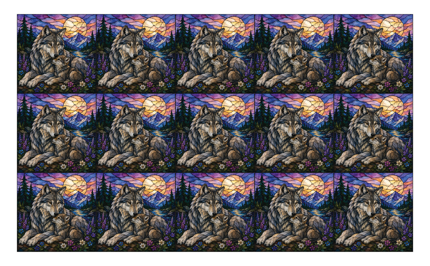 DecoCraft - Studio 1375 - Scenic Elevated Texture Tiles - Wolf Moon - Moonlit Bond