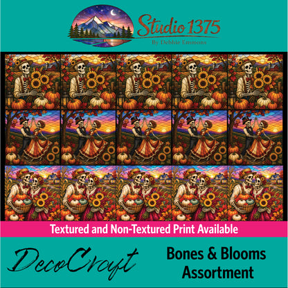 DecoCraft - Studio 1375 - Scenic Elevated Texture Tiles - Bones & Blooms Assortment