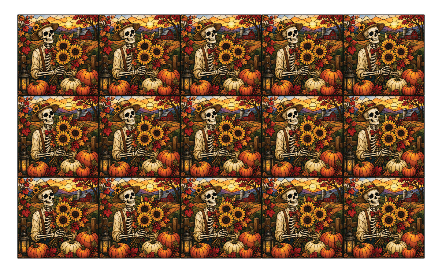 DecoCraft - Studio 1375 - Scenic Elevated Texture Tiles - Bones & Blooms - Harvest Sweetheart