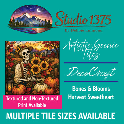 DecoCraft - Studio 1375 - Scenic Elevated Texture Tiles - Bones & Blooms - Harvest Sweetheart