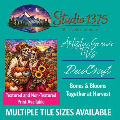 DecoCraft - Studio 1375 - Scenic Elevated Texture Tiles - Bones & Blooms - Together at Harvest