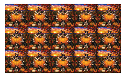 DecoCraft - Studio 1375 - Scenic Tiles Series - Boston Terrier Adventures - Great Pumpkin Adventure