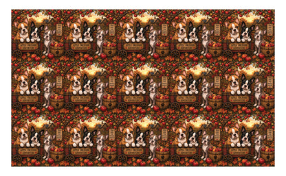 DecoCraft - Studio 1375 - Scenic Tiles Series - Boston Terrier Adventures - Apple Orchard