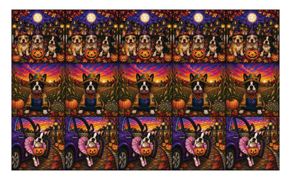 DecoCraft - Studio 1375 - Scenic Tiles Series - Boston Terrier Adventures - Halloween I