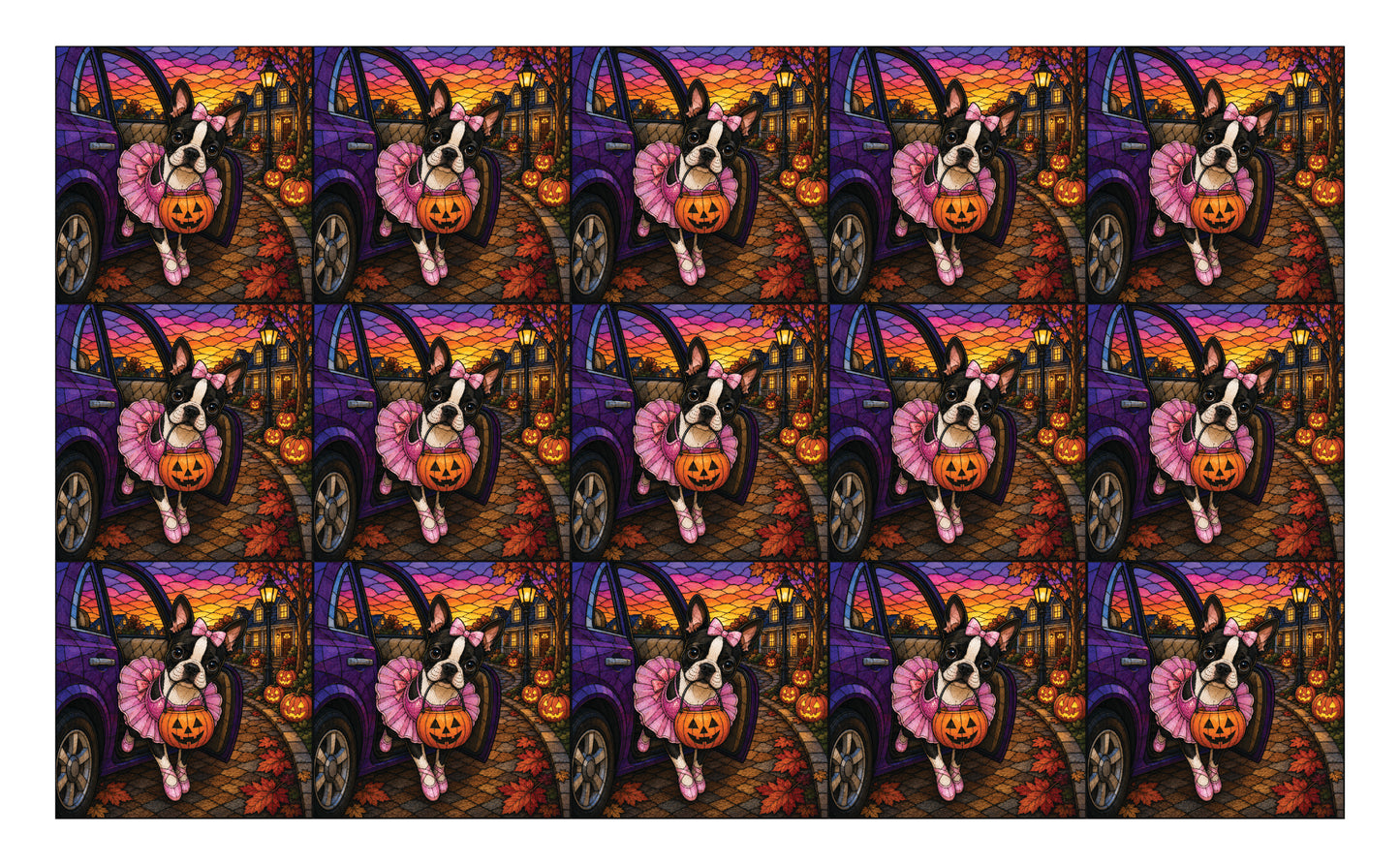 DecoCraft - Studio 1375 - Scenic Tiles Series - Boston Terrier Adventures - Ballerina Boo