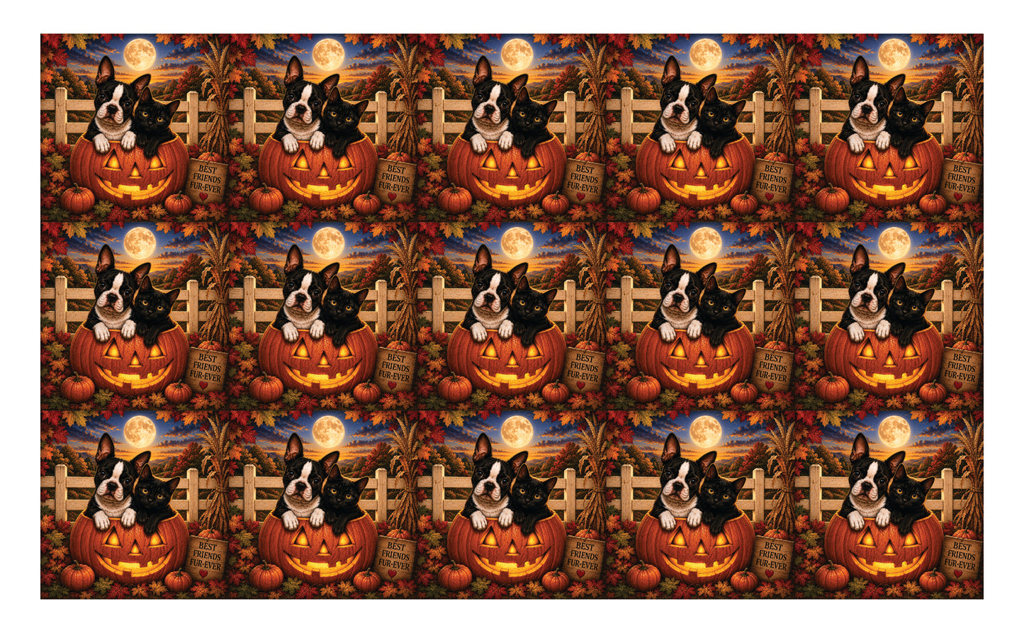 DecoCraft - Studio 1375 - Scenic Tiles Series - Boston Terrier Adventures - Besties