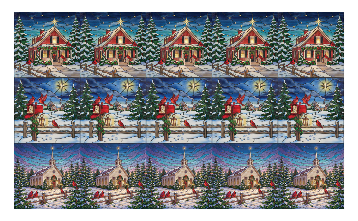 DecoCraft - Studio 1375 - Scenic Tiles Series - Cardinal Hallow Christmas Assortment