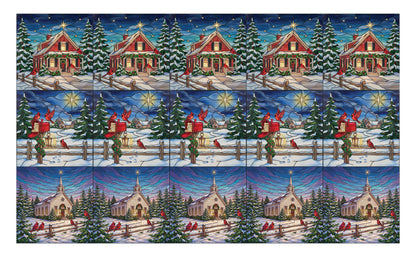 DecoCraft - Studio 1375 - Scenic Tiles Series - Cardinal Hallow Christmas Assortment