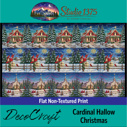 DecoCraft - Studio 1375 - Scenic Tiles Series - Cardinal Hallow Christmas Assortment