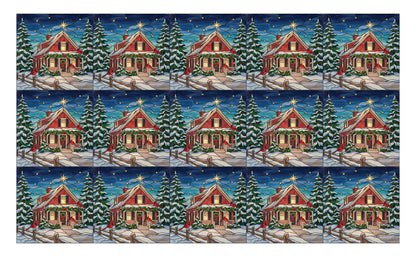 DecoCraft - Studio 1375 - Scenic Tiles Series - Cardinal Hallow Christmas - Candlelight Welcome
