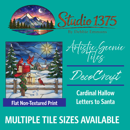 DecoCraft - Studio 1375 - Scenic Tiles Series - Cardinal Hallow Christmas - Letters to Santa
