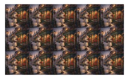 DecoCraft - Studio 1375 - Scenic Tiles Series - Father Christmas - Poinsettia Surprise