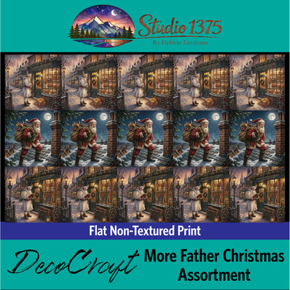DecoCraft - Studio 1375 - Scenic Tiles Series - More Father Christmas Assortment
