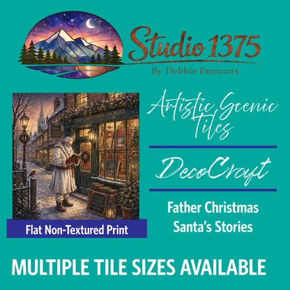 DecoCraft - Studio 1375 - Scenic Tiles Series - Father Christmas - Santa's Stories