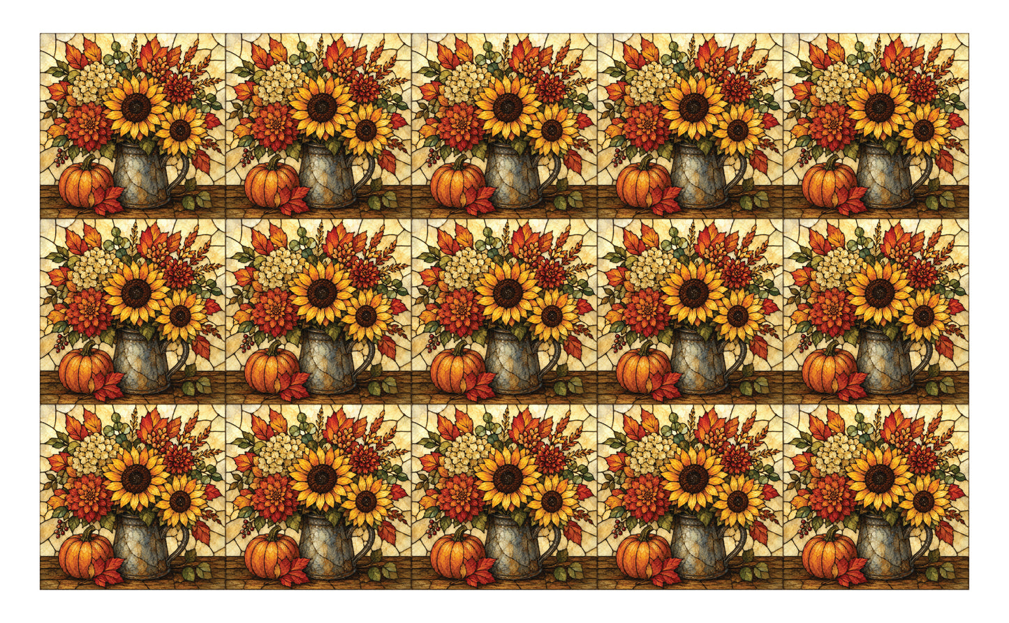 DecoCraft - Studio 1375 - Scenic Elevated Texture Tiles - Golden Harvest - Autumn Farm Gathering