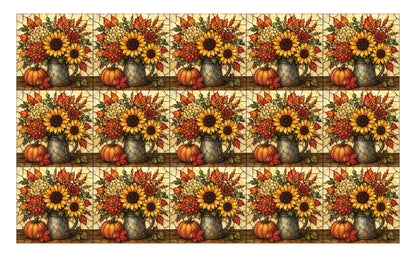 DecoCraft - Studio 1375 - Scenic Elevated Texture Tiles - Golden Harvest - Autumn Farm Gathering