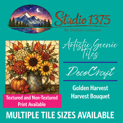 DecoCraft - Studio 1375 - Scenic Elevated Texture Tiles - Golden Harvest - Autumn Farm Gathering
