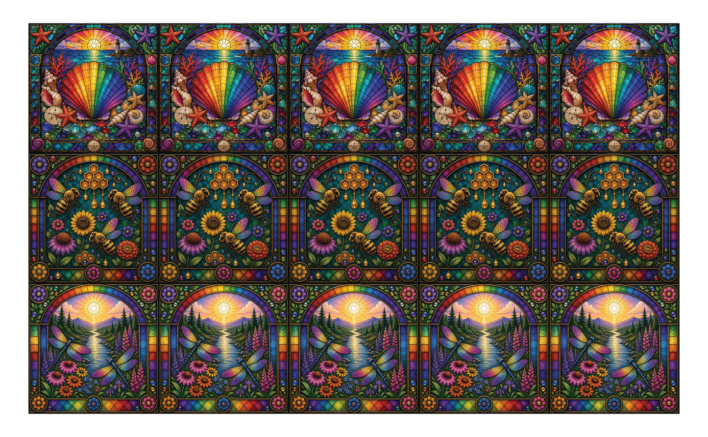 DecoCraft - Studio 1375 - Scenic Elevated Texture Tiles -In Living Color Assortment I