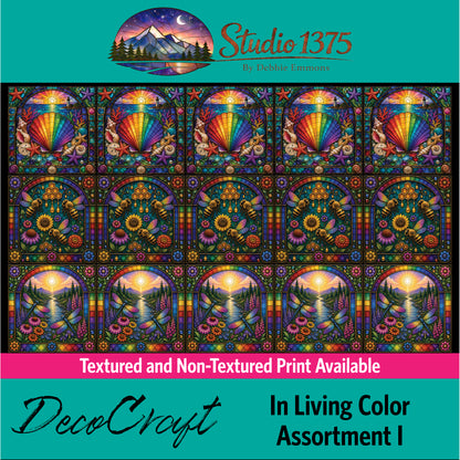 DecoCraft - Studio 1375 - Scenic Elevated Texture Tiles -In Living Color Assortment I