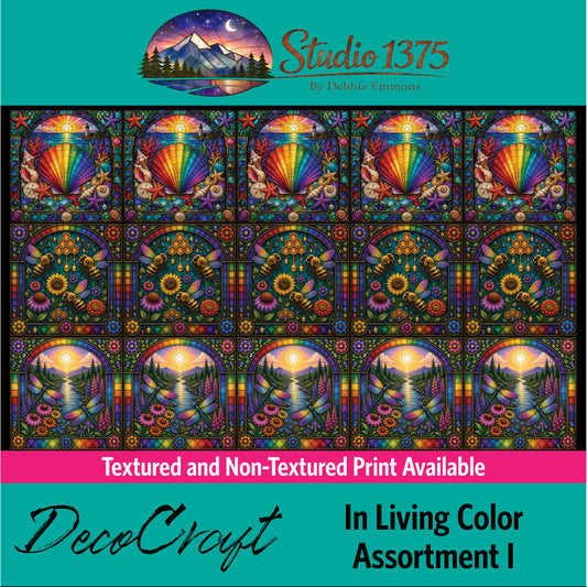 DecoCraft - Studio 1375 - Scenic Elevated Texture Tiles -In Living Color Assortment I