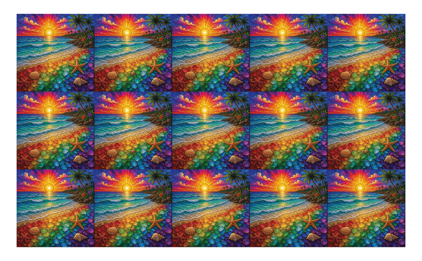 DecoCraft - Studio 1375 - Scenic Elevated Texture Tiles - In Living Color - Tides of Color