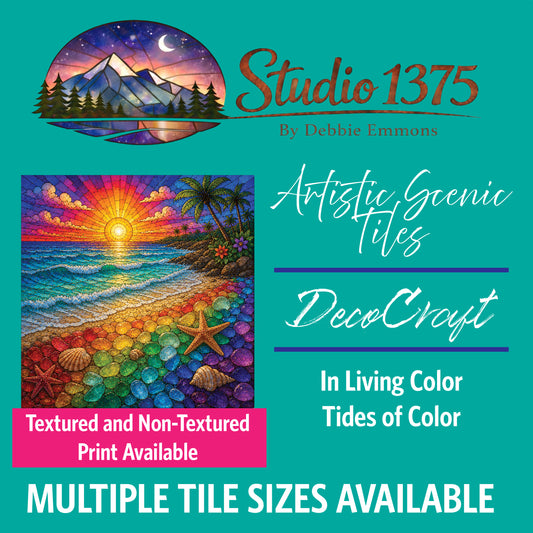 DecoCraft - Studio 1375 - Scenic Elevated Texture Tiles - In Living Color - Tides of Color