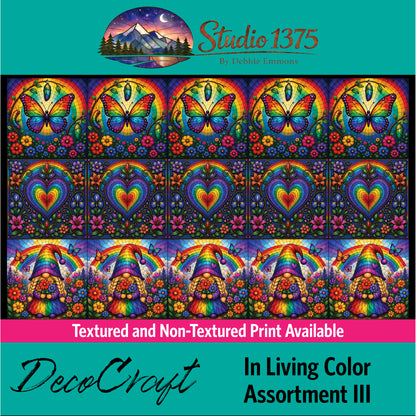 DecoCraft - Studio 1375 - Scenic Elevated Texture Tiles -In Living Color Assortment III