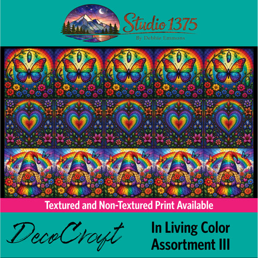 DecoCraft - Studio 1375 - Scenic Elevated Texture Tiles -In Living Color Assortment III