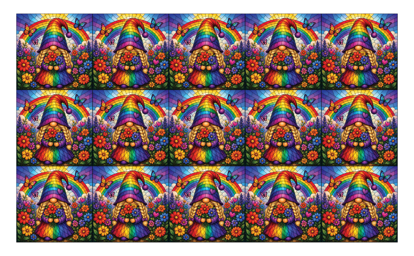 DecoCraft - Studio 1375 - Scenic Elevated Texture Tiles - In Living Color - Garden of Color
