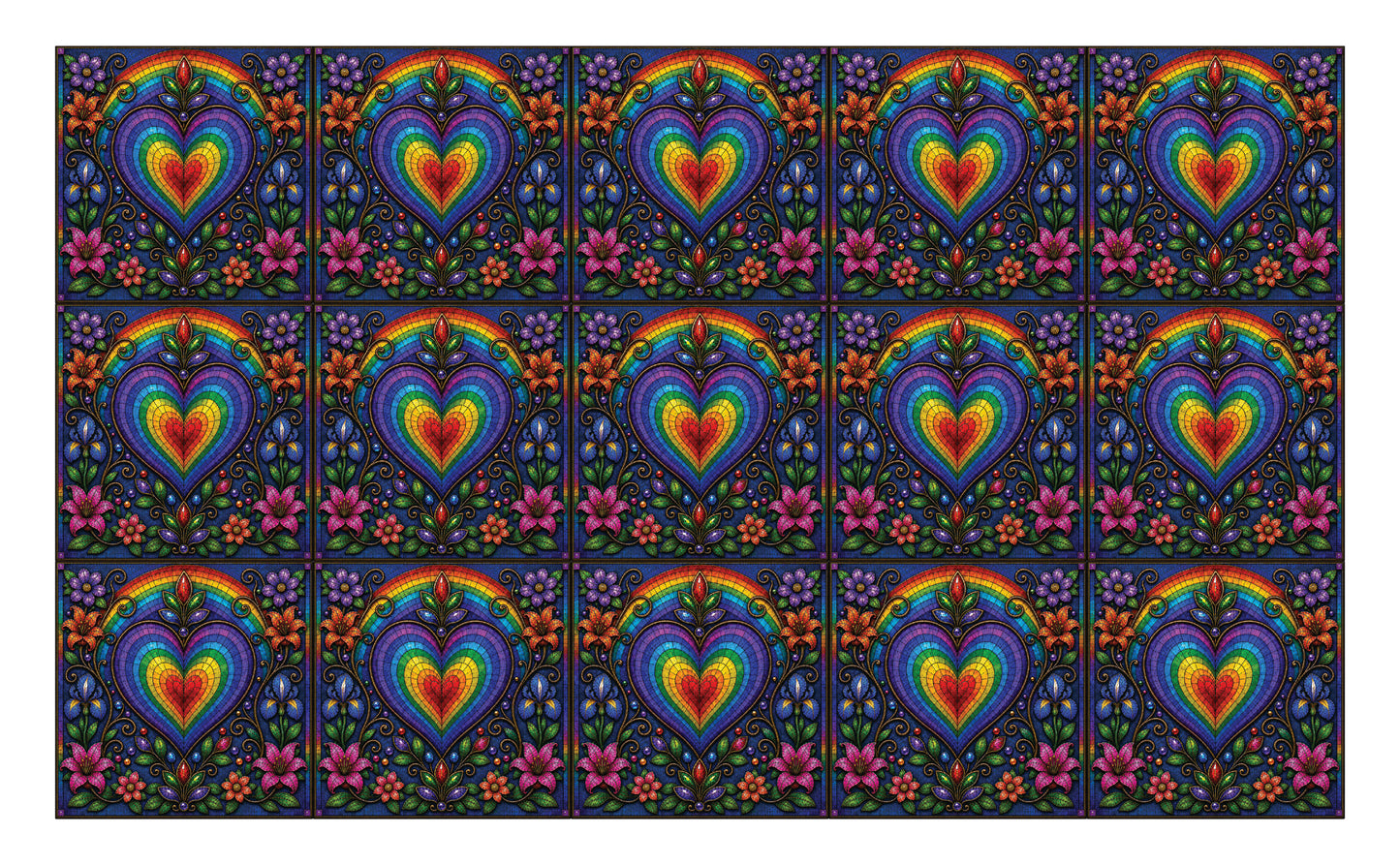 DecoCraft - Studio 1375 - Scenic Elevated Texture Tiles - In Living Color - Heart of Color
