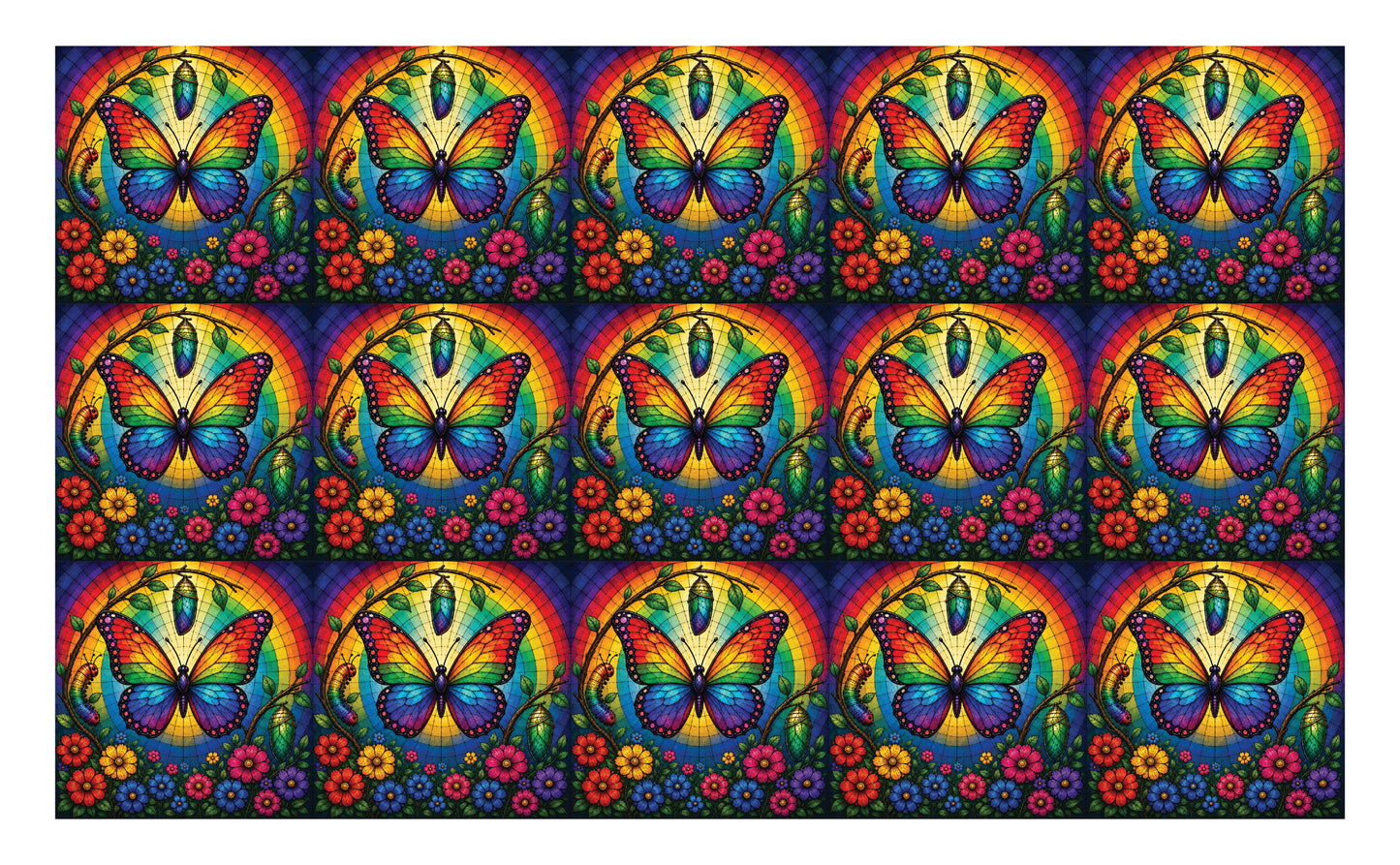 DecoCraft - Studio 1375 - Scenic Elevated Texture Tiles - In Living Color - Wings of Transformation