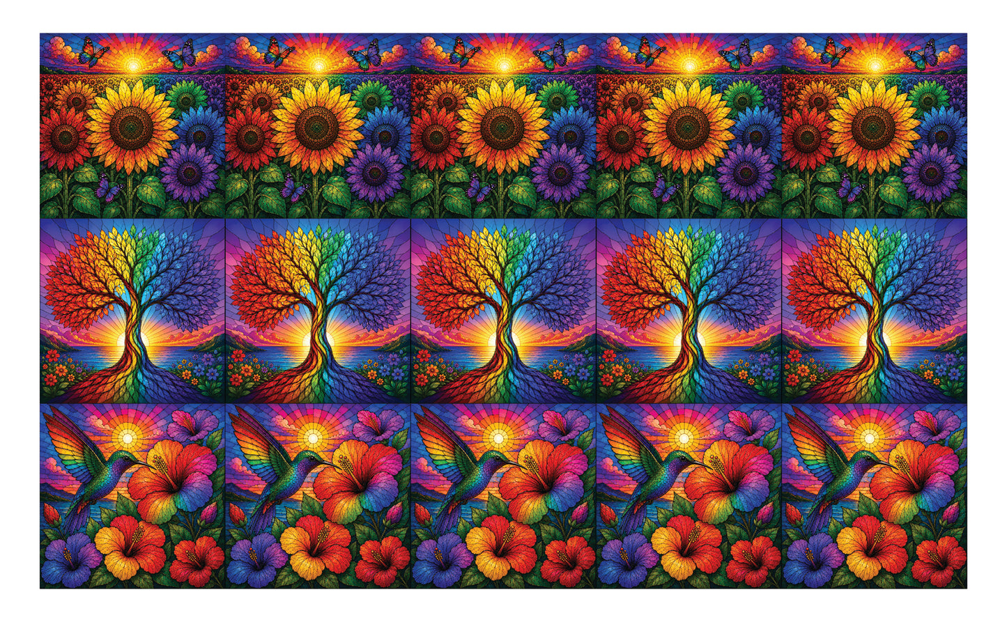 DecoCraft - Studio 1375 - Scenic Elevated Texture Tiles -In Living Color Assortment IV